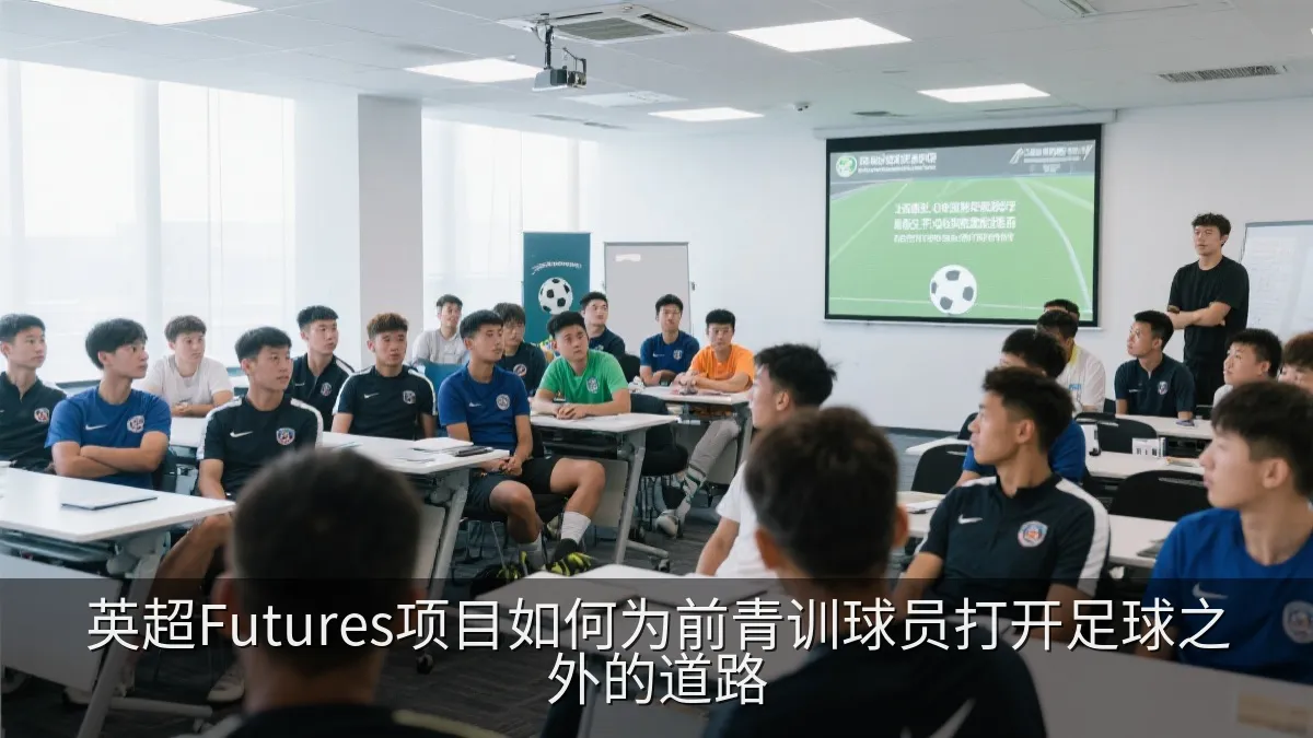 足球行业职业发展讲座中的年轻参与者