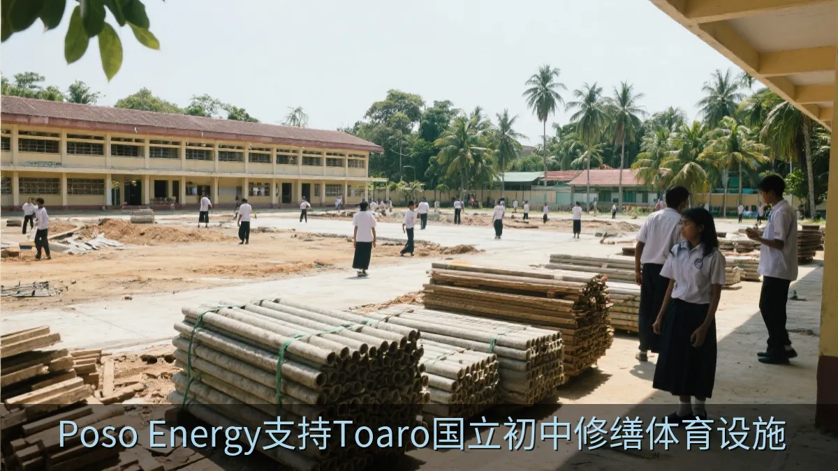 Poso Energy支持Toaro国立初中修缮体育设施